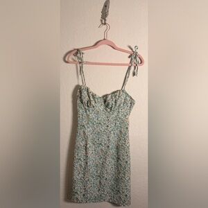 SHEIN Green Floral Dress